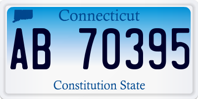 CT license plate AB70395