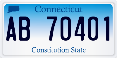 CT license plate AB70401