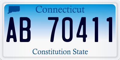 CT license plate AB70411