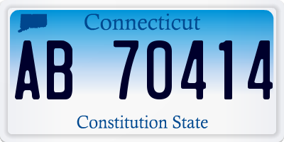 CT license plate AB70414