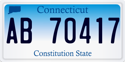 CT license plate AB70417