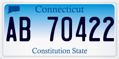 CT license plate AB70422