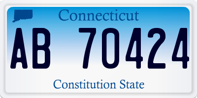 CT license plate AB70424