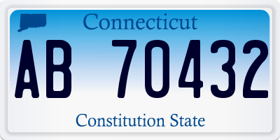 CT license plate AB70432