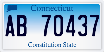 CT license plate AB70437