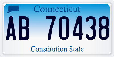 CT license plate AB70438