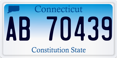 CT license plate AB70439