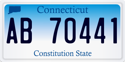 CT license plate AB70441