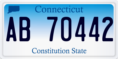 CT license plate AB70442