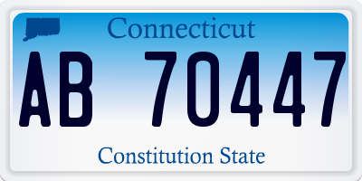 CT license plate AB70447