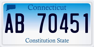 CT license plate AB70451