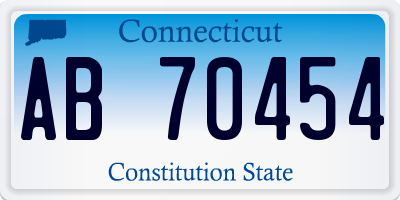 CT license plate AB70454