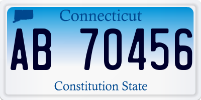 CT license plate AB70456