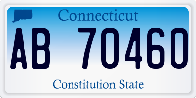 CT license plate AB70460