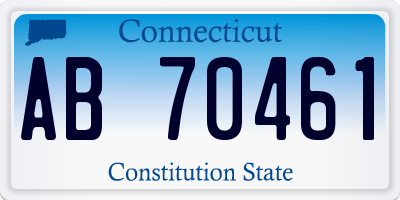 CT license plate AB70461