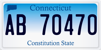 CT license plate AB70470