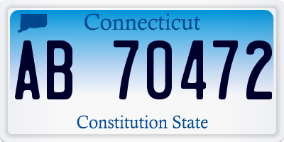 CT license plate AB70472