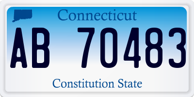 CT license plate AB70483