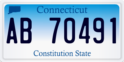 CT license plate AB70491