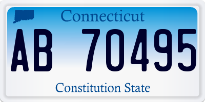 CT license plate AB70495