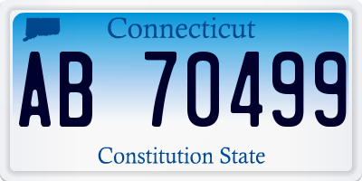 CT license plate AB70499