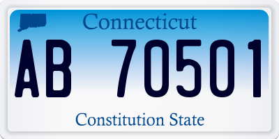 CT license plate AB70501