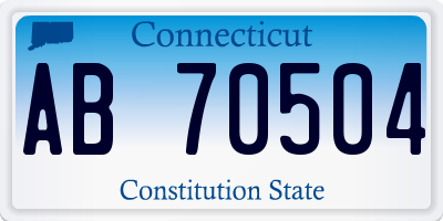 CT license plate AB70504