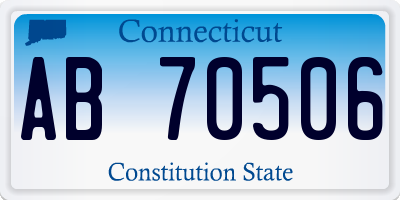 CT license plate AB70506