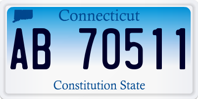 CT license plate AB70511