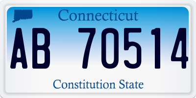 CT license plate AB70514