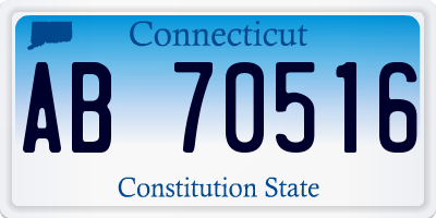 CT license plate AB70516