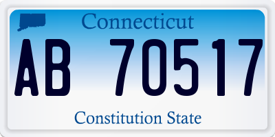 CT license plate AB70517