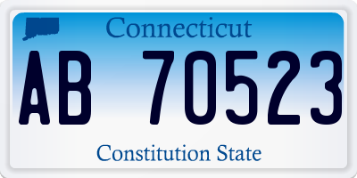 CT license plate AB70523