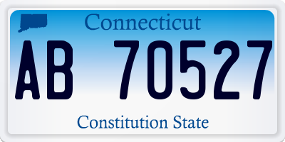 CT license plate AB70527