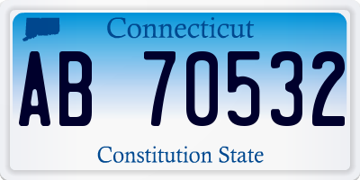 CT license plate AB70532