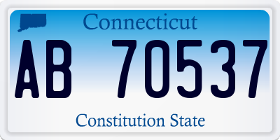 CT license plate AB70537