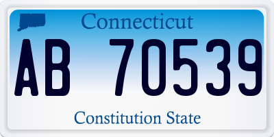 CT license plate AB70539