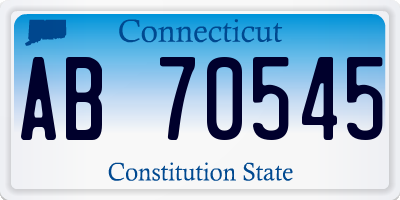 CT license plate AB70545