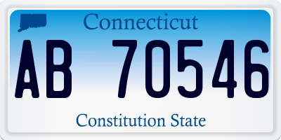 CT license plate AB70546