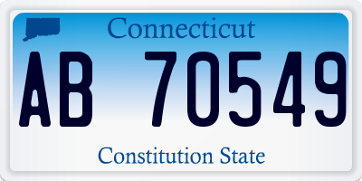 CT license plate AB70549