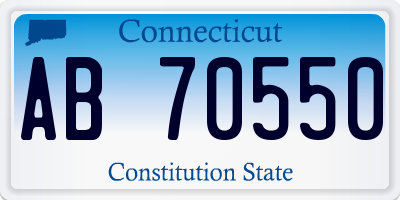 CT license plate AB70550