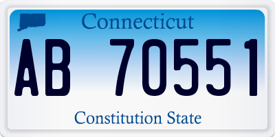 CT license plate AB70551