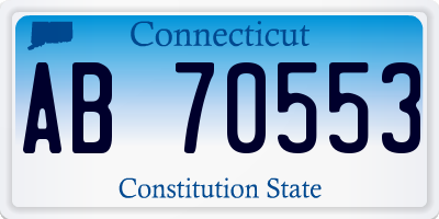 CT license plate AB70553