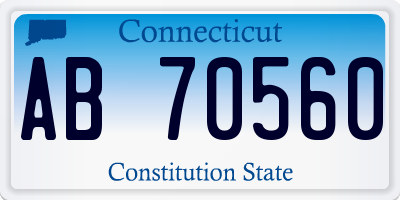 CT license plate AB70560