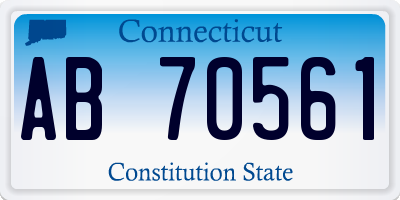 CT license plate AB70561