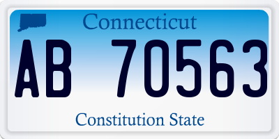 CT license plate AB70563