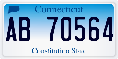 CT license plate AB70564