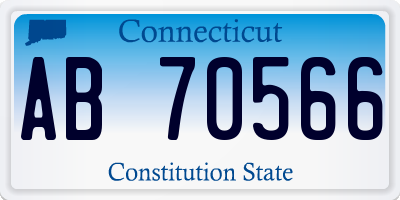 CT license plate AB70566