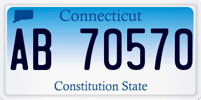 CT license plate AB70570