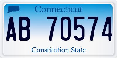 CT license plate AB70574